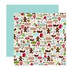 American Crafts - Merrymint Collection - Christmas - 12 x 12 Double Sided Paper - Candy Shoppe, CLEARANCE