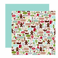 American Crafts - Merrymint Collection - Christmas - 12 x 12 Double Sided Paper - Candy Shoppe, CLEARANCE