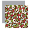 American Crafts - Merrymint Collection - Christmas - 12 x 12 Double Sided Paper with Glitter Accents - Milk and Cookies, CLEARANCE