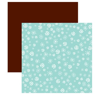 American Crafts - Merrymint Collection - Christmas - 12 x 12 Double Sided Paper with Glitter Accents - Marshmallow, CLEARANCE