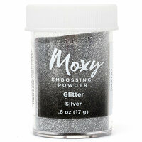 American Crafts - Moxy Embossing Powder - Glitter - Silver - .6 Ounce