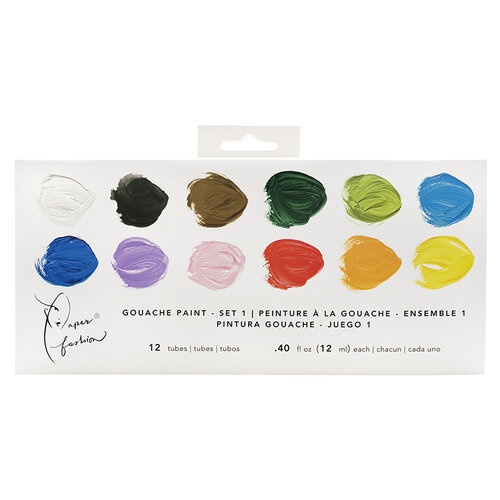 American Crafts - Paper Fashion Collection - Gouache Paints - Water Soluble - Set 1