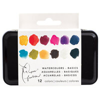 American Crafts - Paper Fashion Collection - Half-Pan Paints - Watercolor - Basics