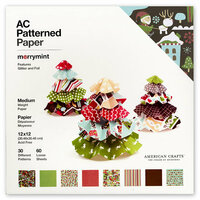 American Crafts - Christmas - 12 x 12 Patterned Paper Pack featuring Glitter and Foil - 60 Sheets - Merrymint, CLEARANCE