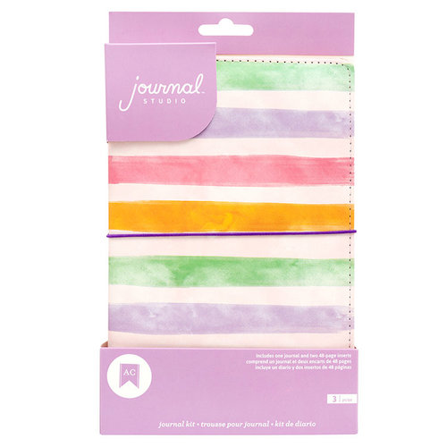 American Crafts - Journal Studio Collection - Journal Kit - Watercolor Stripe