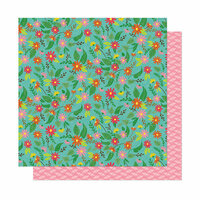 American Crafts - New Day Collection - 12 x 12 Double Sided Paper - Flower Child