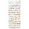 American Crafts - New Day Collection - Thickers - Printed Chipboard - Bonjour - Alpha