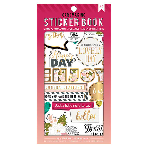 American Crafts - Cardmaking Sticker Book with Foil Accents - Just A Little Note