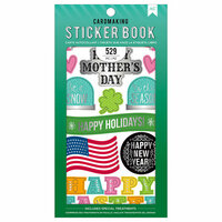 American Crafts - Cardmaking Sticker Book with Foil Accents - All The Holidays