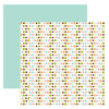 American Crafts - Blue Skies Collection - 12 x 12 Double Sided Paper with Glitter Accents - Come On Get Happy