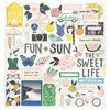 Maggie Holmes - Sunny Days Collection - 12 x 12 Chipboard Stickers with Foil Accents