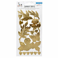 Crate Paper - Sunny Days Collection - Embossed Foil Die-Cuts