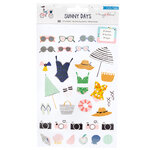 Crate Paper - Sunny Days Collection - Clear Sticker Book with Foil Accents