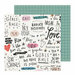 Crate Paper - All Heart Collection - 12 x 12 Double Sided Paper - Go Girl