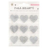 Crate Paper - All Heart Collection - Stickers - Acrylic with Glitter accents - Glitter Hearts