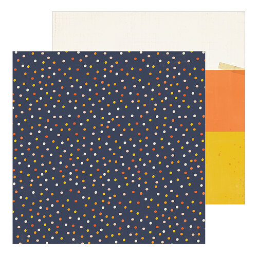 Crate Paper - Hey Pumpkin Collection - 12 x 12 Double Sided Paper - Candy Corn