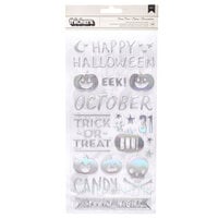 Crate Paper - Hey Pumpkin Collection - Thickers - Phrase - Glossy Puffy with Holographic Foil Accents