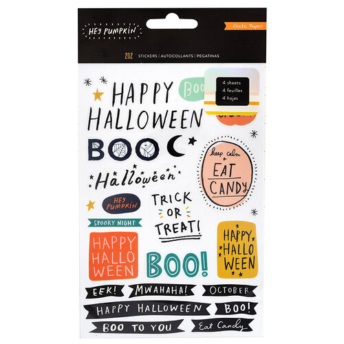 Crate Paper - Hey Pumpkin Collection - Sticker Book with Holographic Foil and Glitter Accents