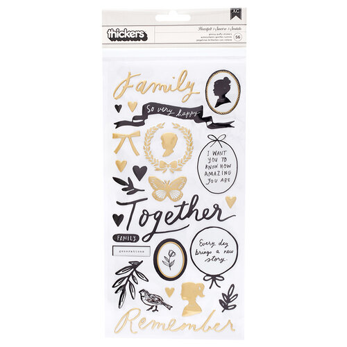 Maggie Holmes - Heritage Collection - Thickers - Phrase - Heartfelt - Puffy - Gold Foil
