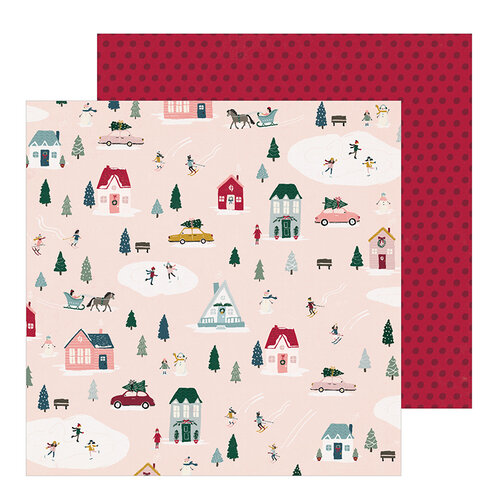 Crate Paper - Snowflake Collection - 12 x 12 Double Sided Paper - Village