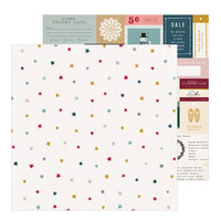 Crate Paper - Snowflake Collection - 12 x 12 Double Sided Paper - Marshmallow