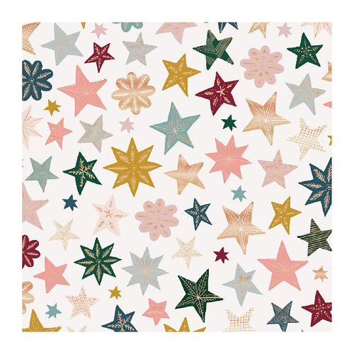 Crate Paper - Snowflake Collection - 12 x 12 Specialty Paper with Foil Accents - Joyous