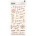 Crate Paper - Snowflake Collection - Thickers - Chill - Puffy Phrase and Icon with Foil Accents