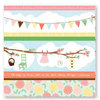 American Crafts - Dear Lizzy Spring Collection - 12 x 12 Fabric Paper - Garden Gala, CLEARANCE