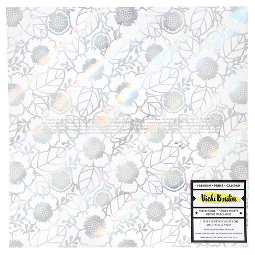 American Crafts - Color Kaleidoscope Collection - 12 x 12 Vellum with Foil Accents