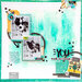 Vicki Boutin - Color Kaleidoscope Collection - Thickers - Chipboard - Silver Holographic Foil - Phrases and Icons - Hello Friend