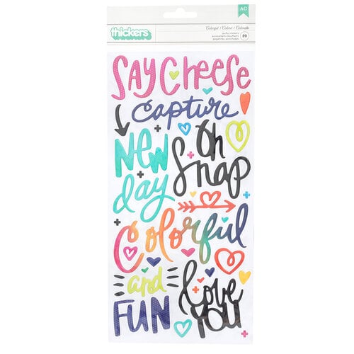 Vicki Boutin - Color Kaleidoscope Collection - Thickers - Puffy - Phrases and Icons - Colorful