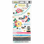 American Crafts - Color Kaleidoscope Collection - Cardstock Stickers with Foil Accents - Accents and Phrases
