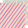American Crafts - Stay Sweet Collection - 12 x 12 Double Sided Paper - Candy Stripe