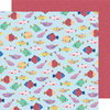 American Crafts - Stay Sweet Collection - 12 x 12 Double Sided Paper - Fish Fun