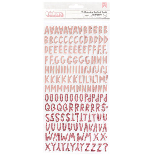 Amy Tangerine - Stay Sweet Collection - Thickers - Foam - Blush Foil and Glitter - Be Kind - Alpha