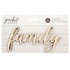 American Crafts - Details 2 Enjoy Collection - Pocket Frames - Laser Cut Words - Family