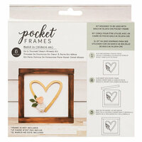 American Crafts - Details 2 Enjoy Collection - Pocket Frames Kit - 6 x 5.5 - Do-It-Yourself - Heart Wreath