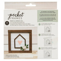American Crafts - Details 2 Enjoy Collection - Pocket Frames Kit - 6 x 5.5 - Do-It-Yourself - House Heart