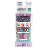 American Crafts - Sparkle City Collection - Washi Tape Set with Foil Accents