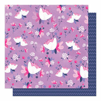 American Crafts - Sparkle City Collection - 12 x 12 Double Sided Paper - Fresh Flowers