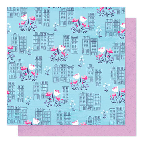 American Crafts - Sparkle City Collection - 12 x 12 Double Sided Paper - Spring In The City