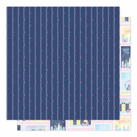 American Crafts - Sparkle City Collection - 12 x 12 Double Sided Paper - Postcards Home