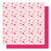 American Crafts - Sparkle City Collection - 12 x 12 Double Sided Paper - Polka Dot Pansy