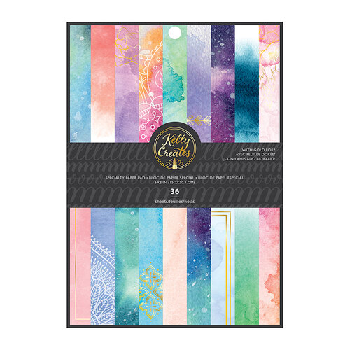 Kelly Creates - 6 x 8 Paper Pad with Foil Accents - Galaxy