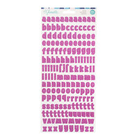 American Crafts - Sparkle City Collection - Cardstock Stickers with Purple Glitter Accents - Alpha