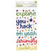 American Crafts - Field Trip Collection - Thickers - Puffy - Phrase - Genius