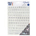 American Crafts - Field Trip Collection - Alphabet Puffy Stickers with Matte Silver Foil Accents