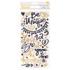 American Crafts - Wildflower and Honey Collection - Thickers - Phrases - Gold Foil