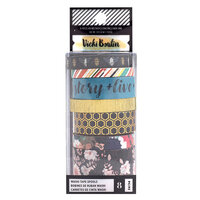 Vicki Boutin - Wildflower and Honey Collection - Washi Tape Set with Gold Holographic Foil Accents