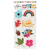 American Crafts - Slice Of Life Collection - Embossed Puffy Stickers